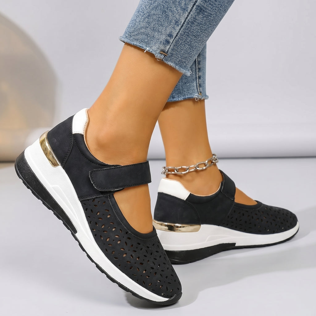 Lena Strap Comfort Shoes - Color:Black;Size:36