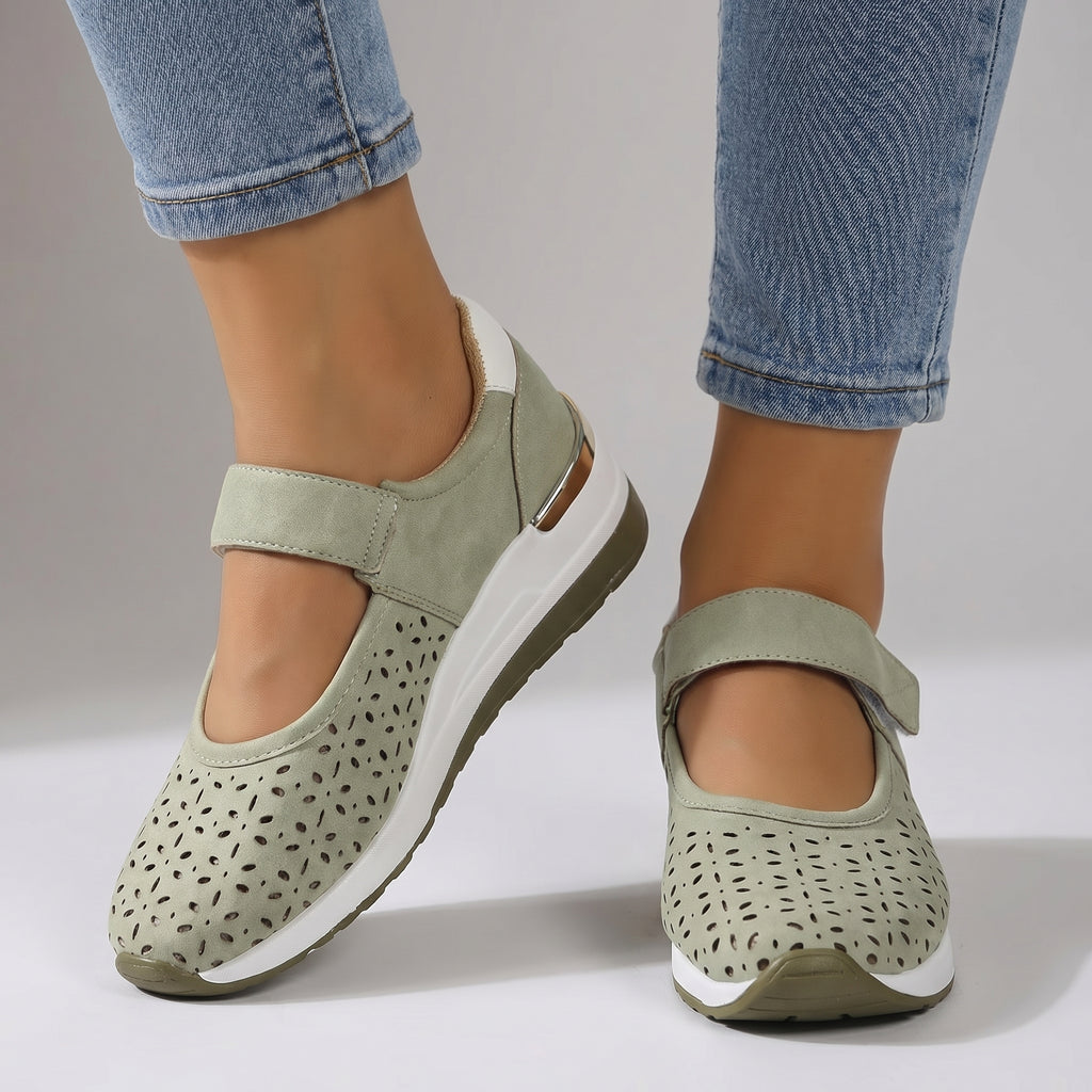 Lena Strap Comfort Shoes - Color:Green;Size:36